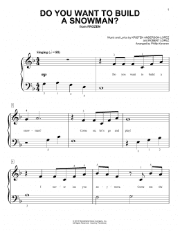 page one of Do You Want To Build A Snowman? (from Frozen) (arr. Phillip Keveren) (Big Note Piano)