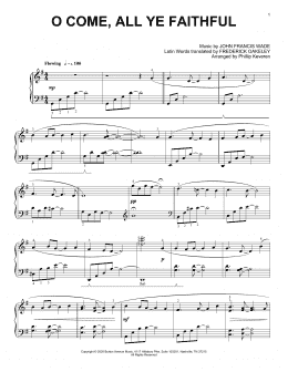 page one of O Come, All Ye Faithful (arr. Phillip Keveren) (Piano Solo)