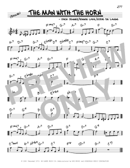 page one of The Man With The Horn (Real Book – Melody & Chords)