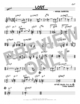 page one of Lost (Real Book – Melody & Chords)