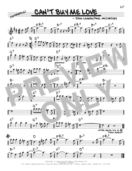 page one of Can't Buy Me Love (Real Book – Melody & Chords)