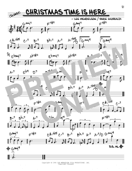 page one of Christmas Time Is Here (Real Book – Melody & Chords)