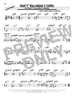 page one of Don't You Know I Care (Or Don't You Care To Know) (Real Book – Melody & Chords)