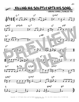 page one of Killing Me Softly With His Song (Real Book – Melody & Chords)