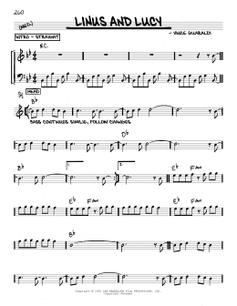 page one of Linus And Lucy (Real Book – Melody & Chords)