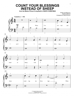 page one of Count Your Blessings Instead Of Sheep (from White Christmas) (arr. Phillip Keveren) (Big Note Piano)