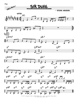 page one of Sir Duke (Real Book – Melody & Chords)