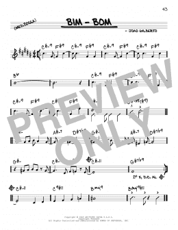 page one of Bim-Bom (Real Book – Melody & Chords)