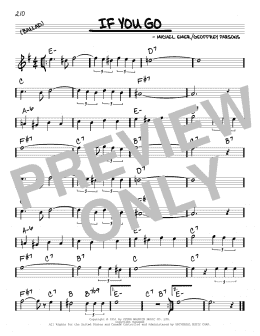 page one of If You Go (Real Book – Melody & Chords)