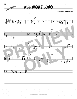 page one of All Night Long (Real Book – Melody & Chords)