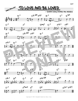 page one of To Love And Be Loved (Real Book – Melody & Chords)