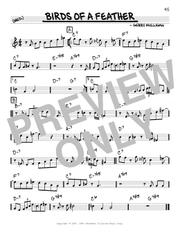 page one of Birds Of A Feather (Real Book – Melody & Chords)