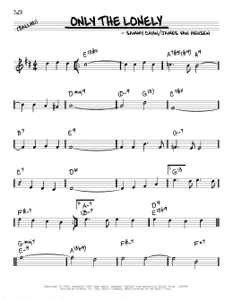 page one of Only The Lonely (Real Book – Melody & Chords)
