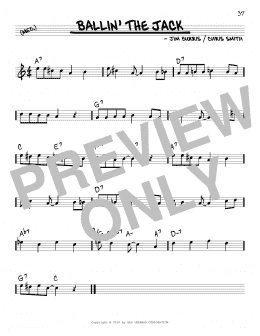 page one of Ballin' The Jack (Real Book – Melody & Chords)