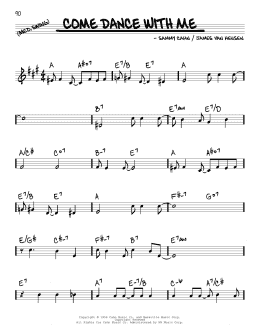 page one of Come Dance With Me (Real Book – Melody & Chords)