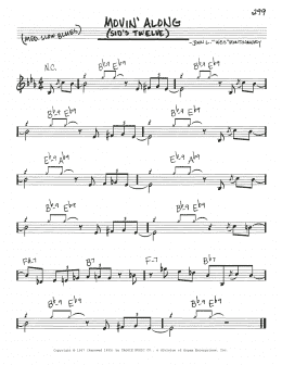 page one of Movin' Along (Sid's Twelve) (Real Book – Melody & Chords – C Instruments)