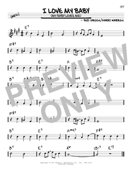 page one of I Love My Baby (My Baby Loves Me) (Real Book – Melody & Chords)