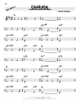 page one of Charade (Real Book – Melody & Chords)