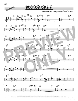 page one of Doctor Jazz (Real Book – Melody & Chords)