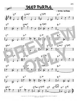 page one of Deep Purple (Real Book – Melody & Chords)