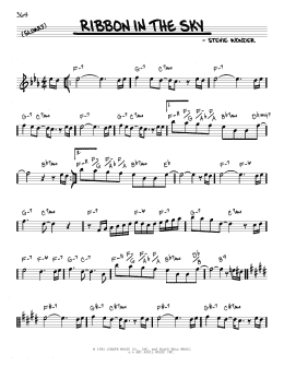 page one of Ribbon In The Sky (Real Book – Melody & Chords)