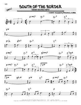 page one of South Of The Border (Down Mexico Way) (Real Book – Melody & Chords)