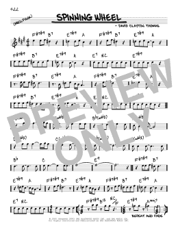 page one of Spinning Wheel (Real Book – Melody & Chords)