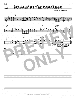 page one of Relaxin' At The Camarillo (Real Book – Melody & Chords)