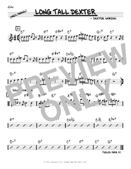 page one of Long Tall Dexter (Real Book – Melody & Chords)
