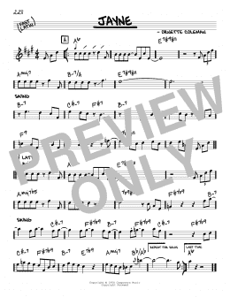 page one of Jayne (Real Book – Melody & Chords)