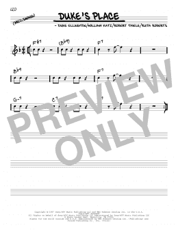 page one of Duke's Place (Real Book – Melody & Chords)