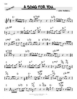 page one of A Song For You (Real Book – Melody & Chords)