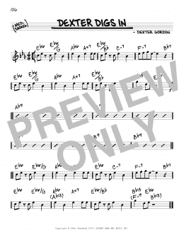 page one of Dexter Digs In (Real Book – Melody & Chords)