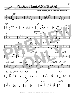 Theme From Spider Man (Real Book – Melody & Chords) - Sheet Music
