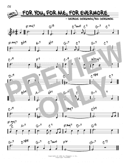 page one of For You, For Me For Evermore (Real Book – Melody & Chords)