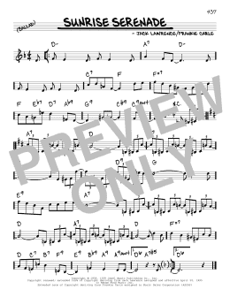 page one of Sunrise Serenade (Real Book – Melody & Chords)