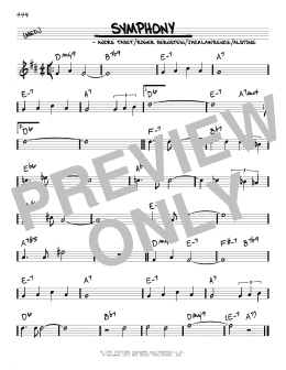 page one of Symphony (Real Book – Melody & Chords)