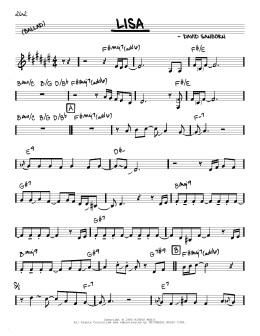 page one of Lisa (Real Book – Melody & Chords)
