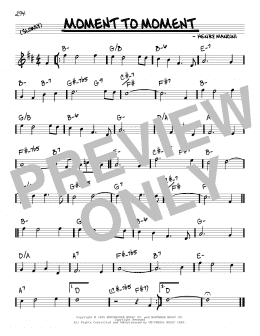 page one of Moment To Moment (Real Book – Melody & Chords)