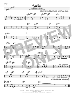 page one of Sway (Quien Sera) (Real Book – Melody & Chords)