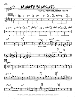 page one of Minute By Minute (Real Book – Melody & Chords)