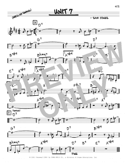 page one of Unit 7 (Real Book – Melody & Chords)