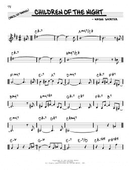 page one of Children Of The Night (Real Book – Melody & Chords)