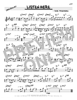 page one of Listen Here (Real Book – Melody & Chords)