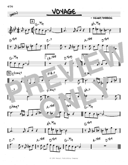 page one of Voyage (Real Book – Melody & Chords)