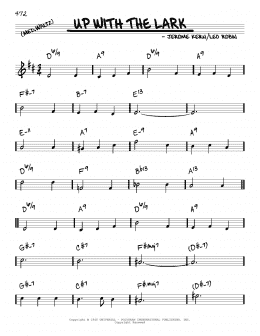 page one of Up With The Lark (Real Book – Melody & Chords)