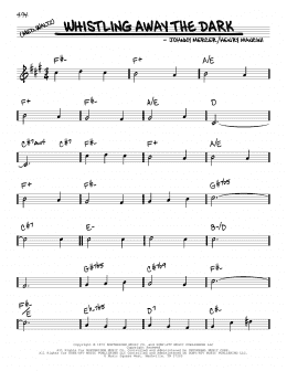 page one of Whistling Away The Dark (Real Book – Melody & Chords)
