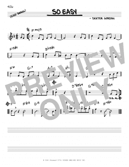 page one of So Easy (Real Book – Melody & Chords)