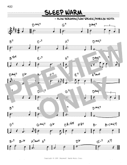 page one of Sleep Warm (Real Book – Melody & Chords)