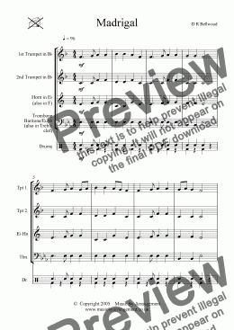 page one of Madrigal